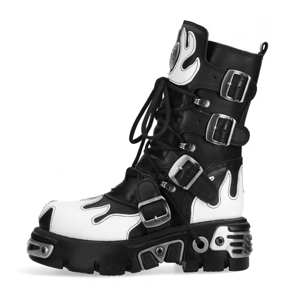 Guipure Lace Panel - Nuevas Botas de Motocicleta de Moda