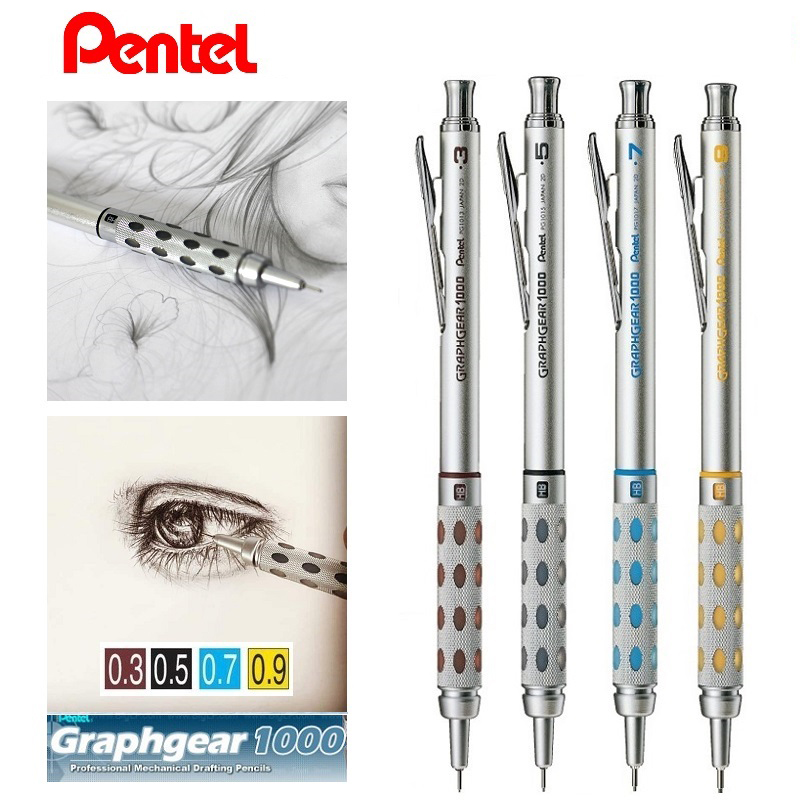 Pentel Pen Graphgear - Pentel GRAPHGEAR 1000 Portaminas, Profesional Metal