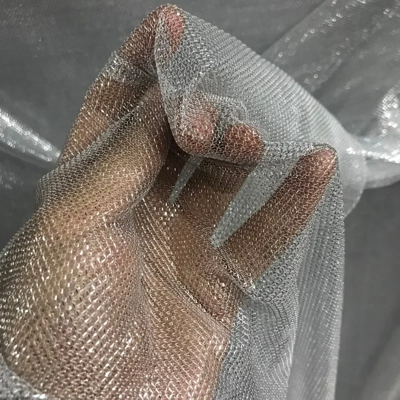 Crystal Mesh Fabric - Tela elástica de malla, rejilla pequeña