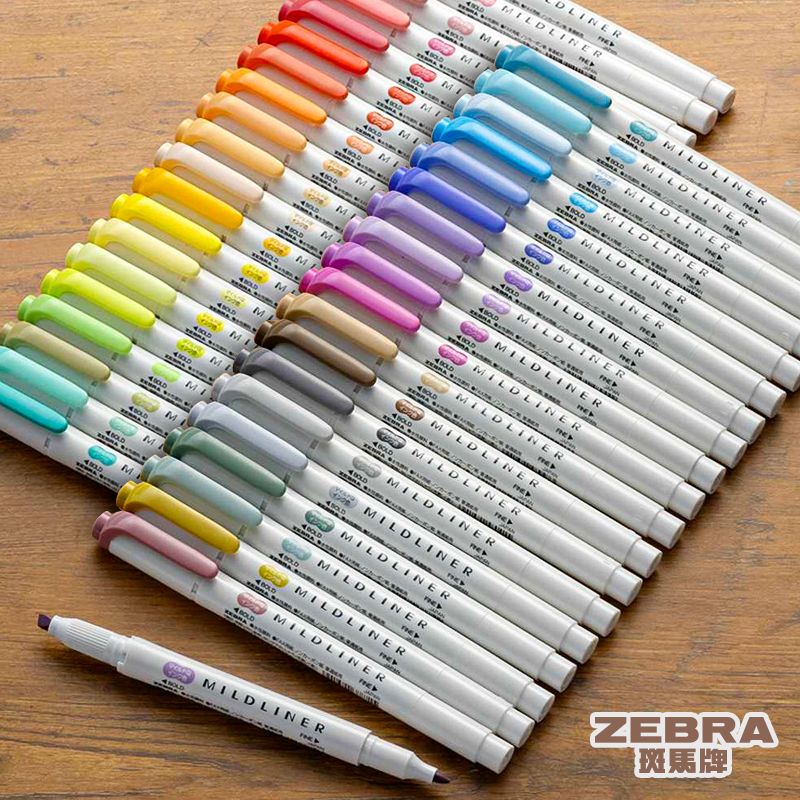 Zebra Pen Mildliner - Rotuladores resaltadores Zebra Mildliner, 5/10/25/35/40 colores