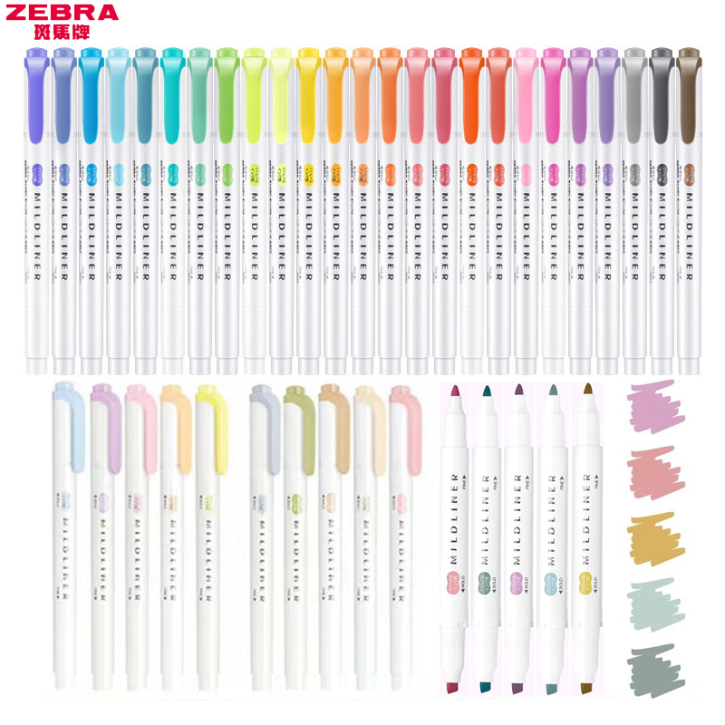 Zebra Pen Mildliner - Rotuladores resaltadores ZEBRA MILDLINER WKT7, marcadores