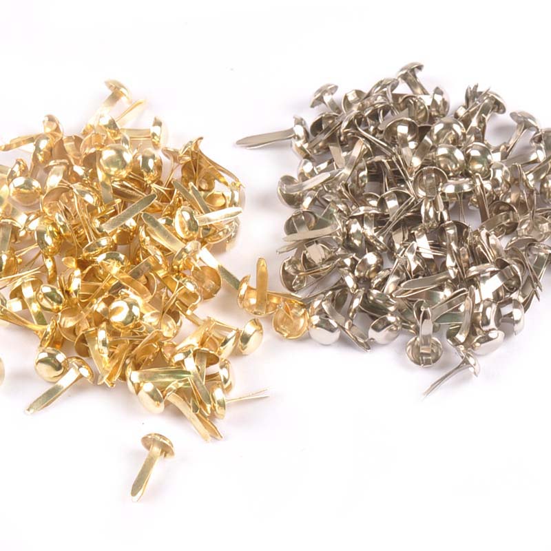 Embellishments For Scrapbooking - 100 Uds. de adornos redondos plateados/dorados