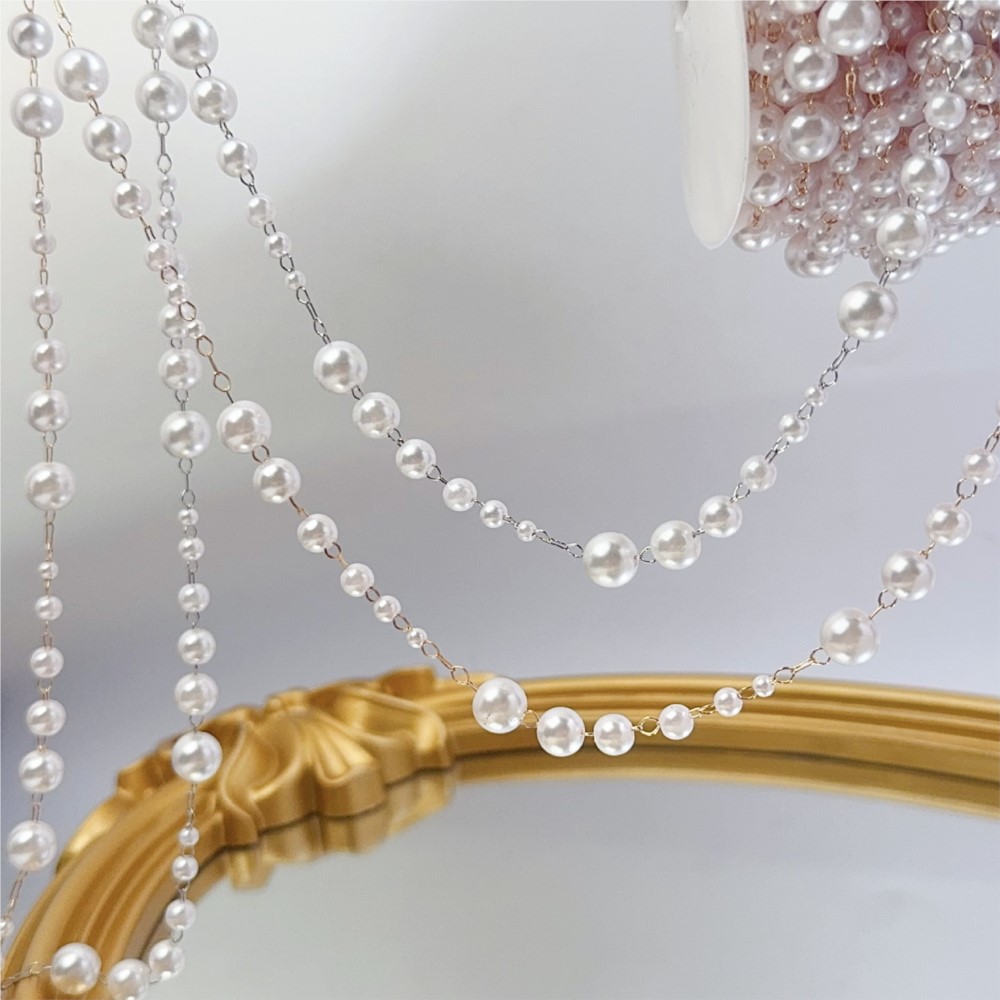 Cuentas de perlas de imitación - Pearl Trim Chain reseña y precio