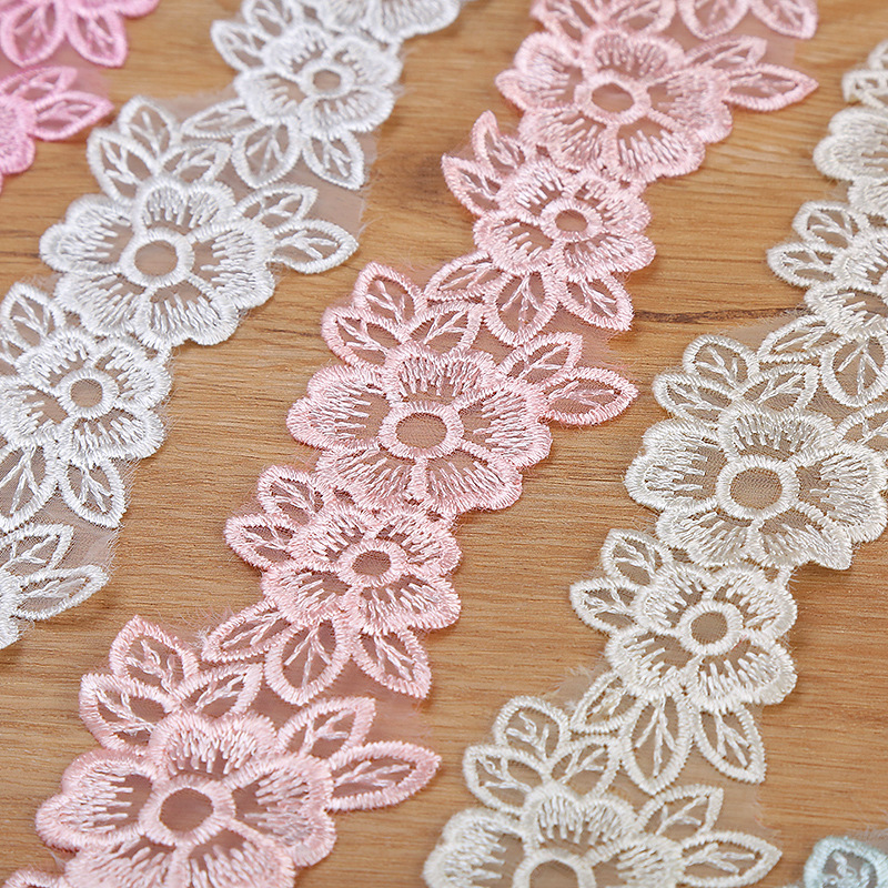 Organza bordada de 5CM de anch - Lace Ribbon Trim reseña y precio