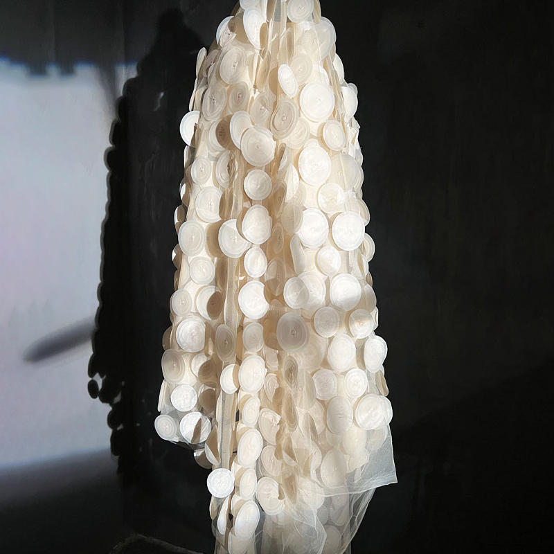 Tela de gasa de malla con pers - Crystal Mesh Fabric reseña y precio