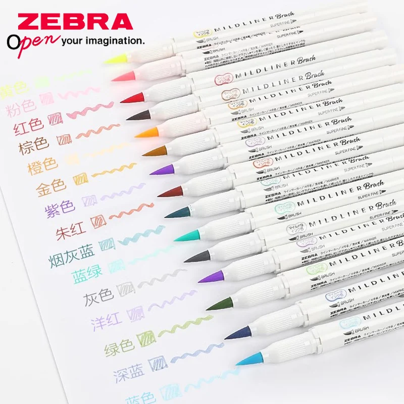 Zebra-marcador de pincel Mildl - Zebra Pen Mildliner reseña y precio