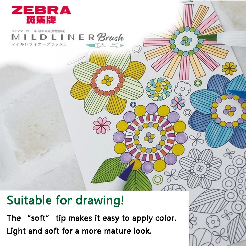 Zebra-marcador de pincel Mildl - Zebra Pen Mildliner reseña y precio