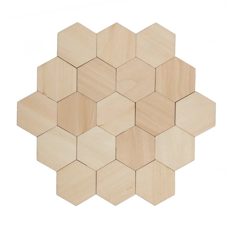 Rebanadas hexagonales de mader - Embellish Craft reseña y precio