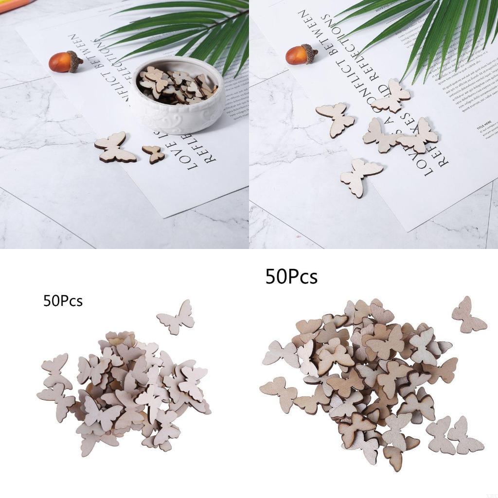 50 PCS para forma mariposa reb - Christmas Craft Embellishment reseña y precio
