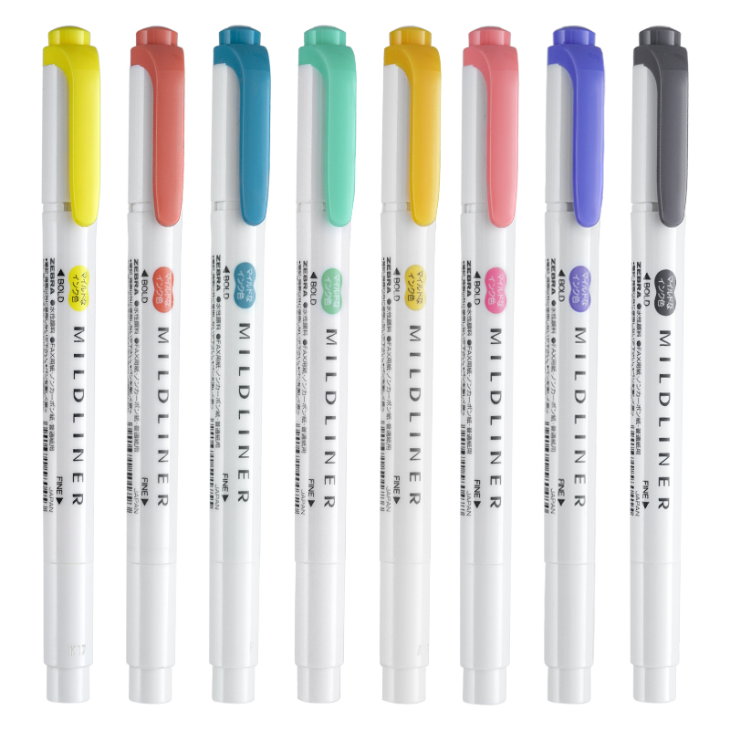Pluma resaltadora de doble cab - Zebra Pen Mildliner reseña y precio