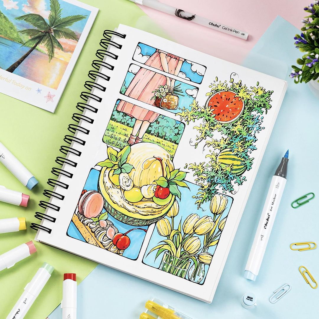 Ohuhu-Juego de rotuladores Hon - Copic Marker Sketch reseña y precio