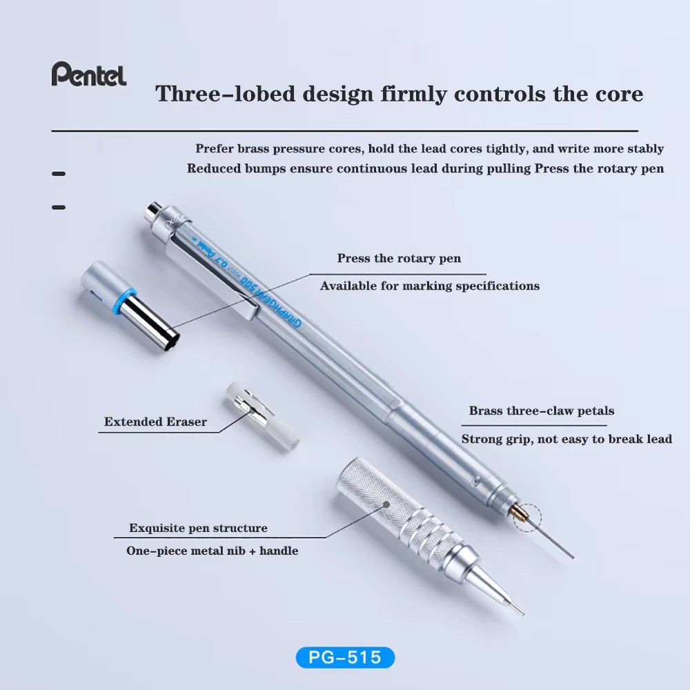 1 Pieza Lápiz Mecánico Pentel  - Pentel Pen Graphgear reseña y precio